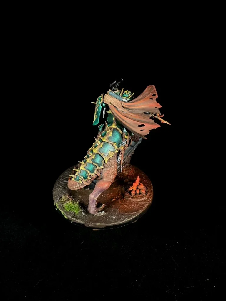 Exhibition Archaon Grand Marshal weapon detail close-up by Maxon Casting - Warhammer AoS Slaves to Darkness commission painting