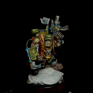 Precision painted Warhammer 40K Orks Ork Kommando Nob - front view full body by Maxon Casting