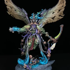 Collector painted Warhammer 40K Death Guard Mortarion Alternate Scheme - front view full body by Maxon Casting