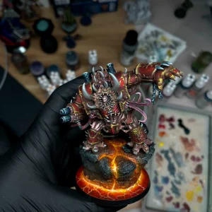 Collector painted Warhammer 40K Khorne Chaos Hellbrute - front view full body by Maxon Casting