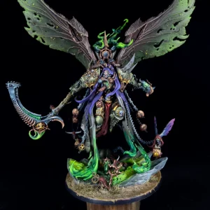 Collector painted Warhammer 40K Death Guard Mortarion Daemon Primarch - front view full body by Maxon Casting