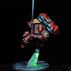 Precision painted Warhammer 40K Blood Angels Brother Corbulo - front view full body by Maxon Casting