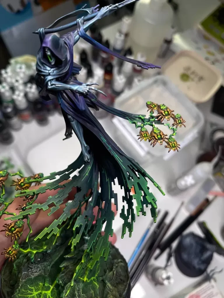 Exhibition C'tan Shard Void Dragon weapon detail close-up by Maxon Casting - Warhammer 40K Necrons commission painting