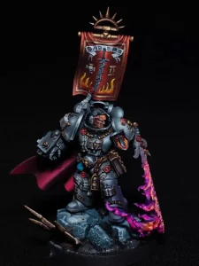 Fine Detail painted Warhammer 40K Grey Knights Grand Master Voldus - front view full body by Maxon Casting