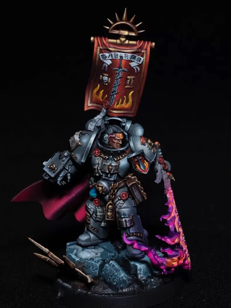 Fine Detail painted Warhammer 40K Grey Knights Grand Master Voldus - front view full body by Maxon Casting