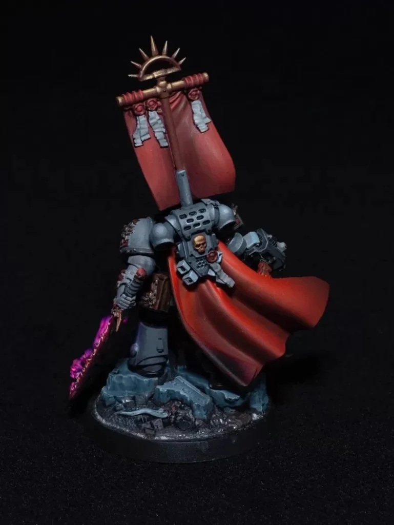 Fine Detail painted Warhammer 40K Grey Knights Grand Master Voldus - side view full body by Maxon Casting