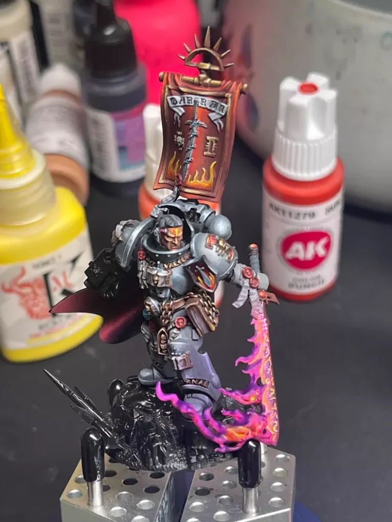 Fine Detail Grand Master Voldus full scene display by Maxon Casting - Warhammer 40K Grey Knights commission painting