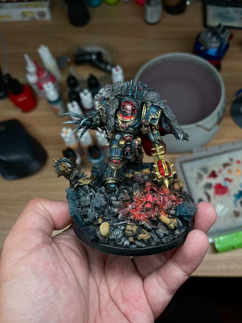 Exhibition painted Warhammer 30K Horus Heresy Horus Ascended (Alternate) - front view full body by Maxon Casting
