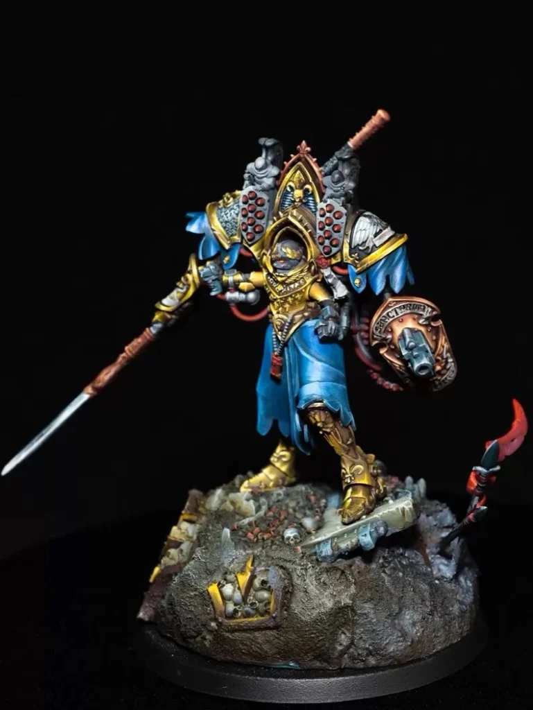 Fine Detail painted Warhammer 40K Adepta Sororitas Morvenn Vahl - back view full body by Maxon Casting