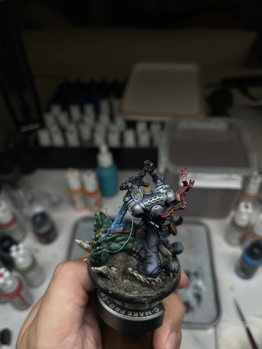 Bayard's Revenge – Black Templars Commission Painting Sample painted Warhammer miniature commission sample