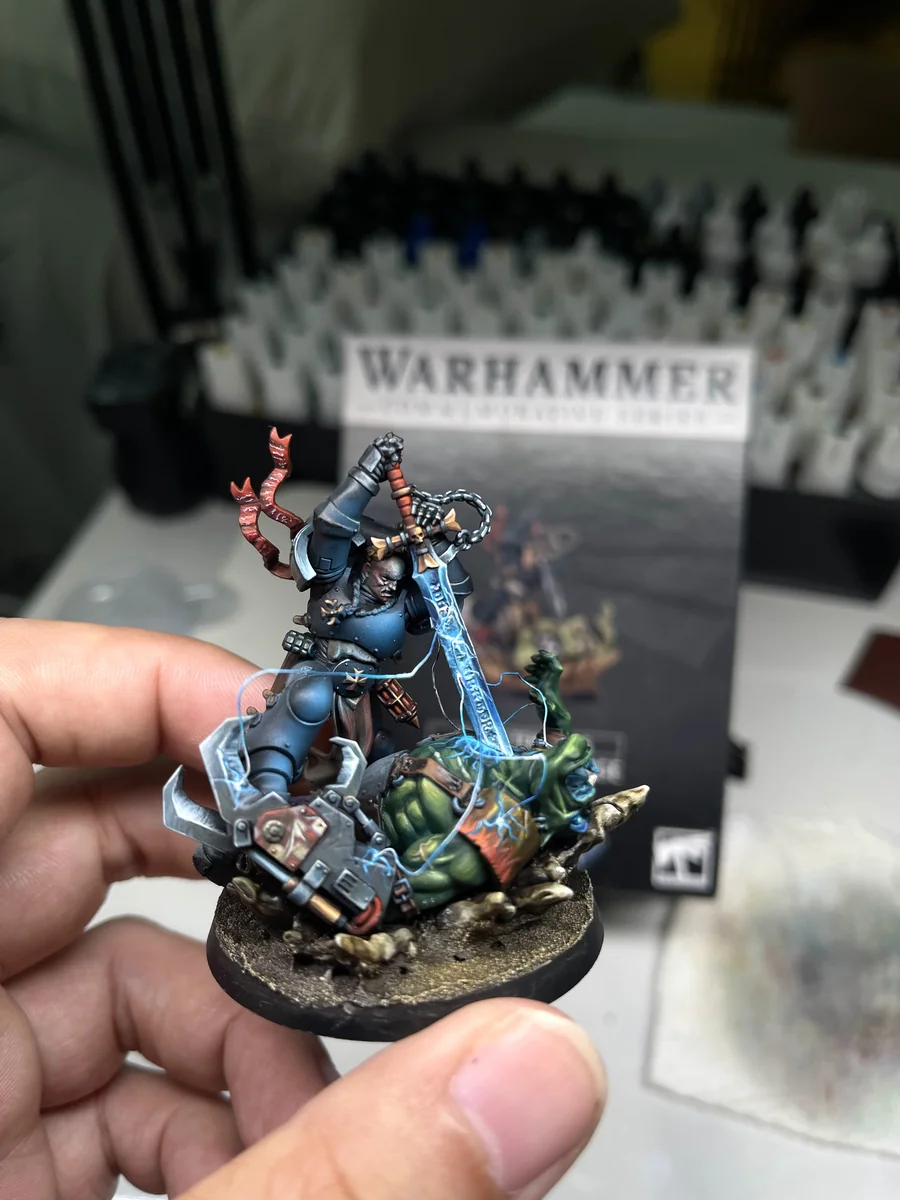Bayard's Revenge – Black Templars Commission Painting Sample painted Warhammer miniature commission sample
